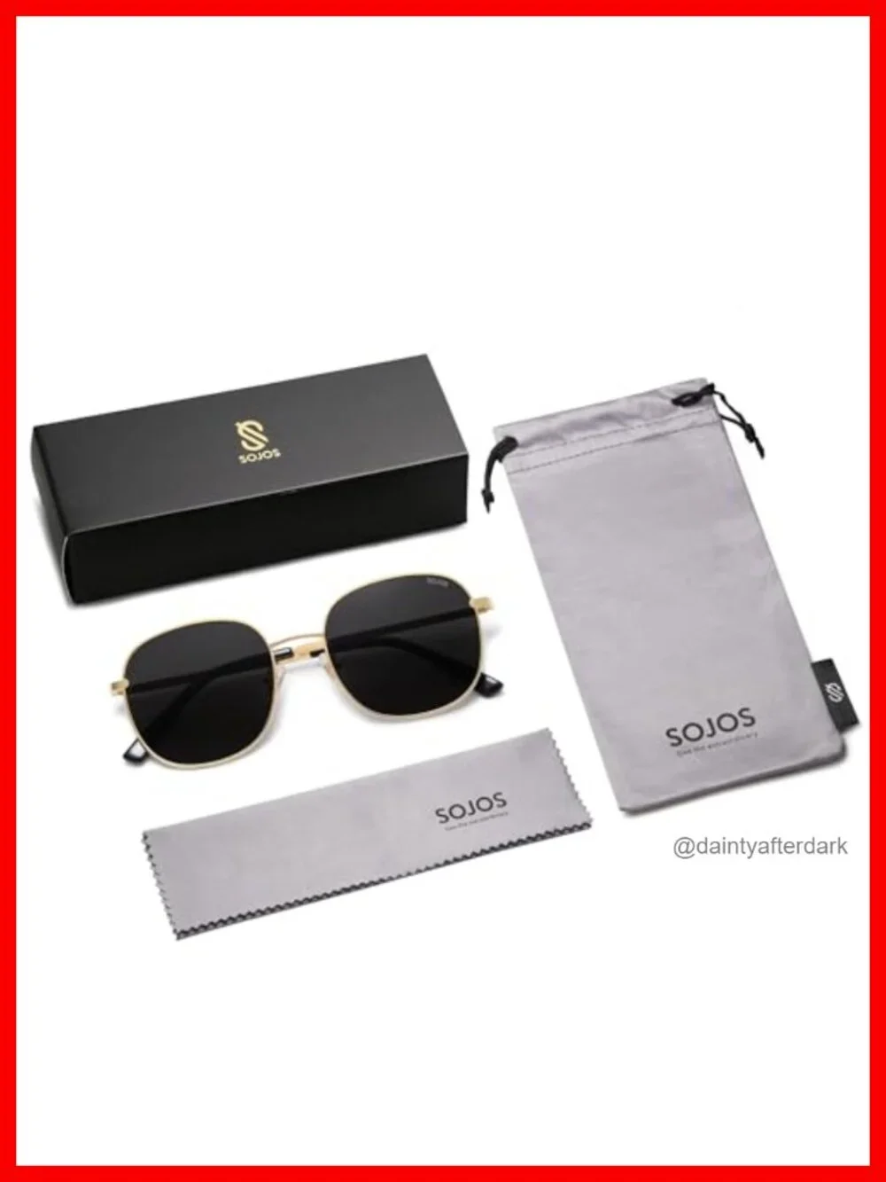 Classic Square Metal Sunglasses with UV400 Polarized Lenses
